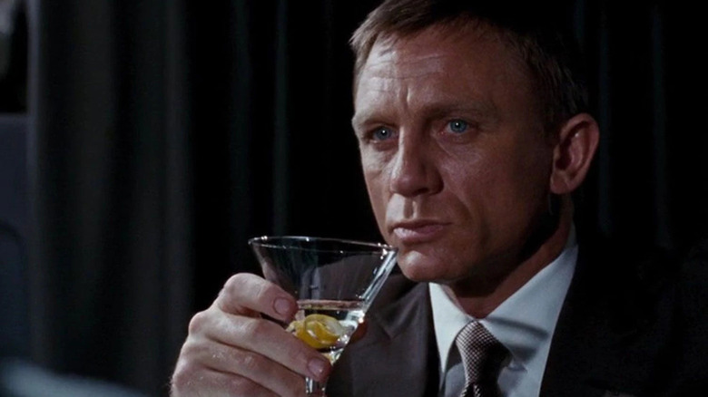 James Bond drinking martini