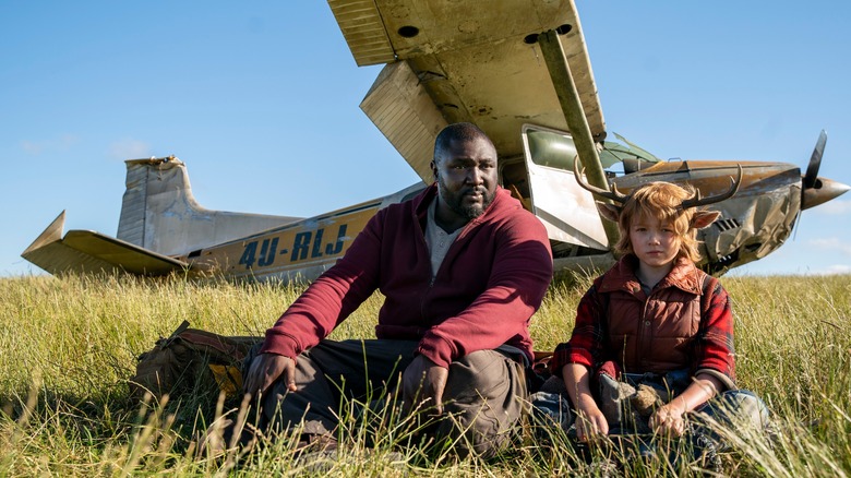 NONSO ANOZIE as TOMMY JEPPERD and CHRISTIAN CONVERY as GUS in episode 108 of SWEET TOOTH