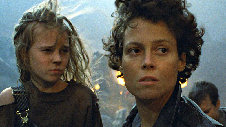 Newt and Ellen Ripley in Aliens