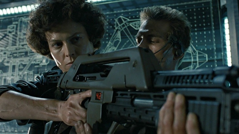 Ellen Ripley and Corporal Dwayne Hicks in Aliens