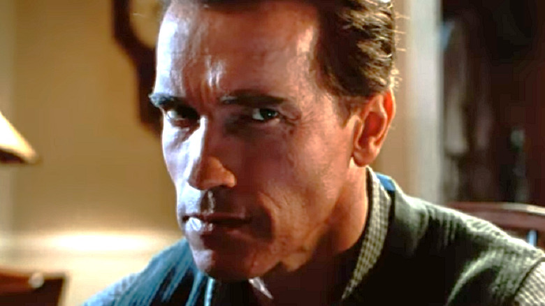 Arnold Schwarzenegger staring