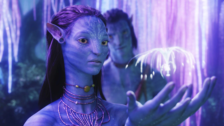 Neytiri and Jake in Tree of Souls in Avatar 