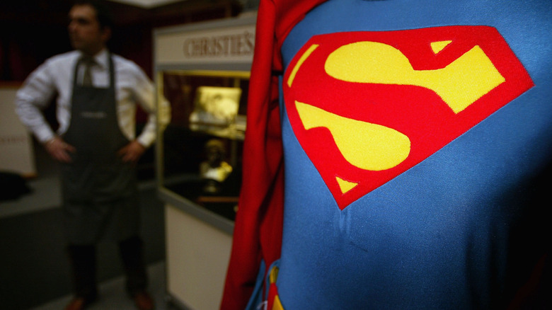 Superman costume in Christie's auction house