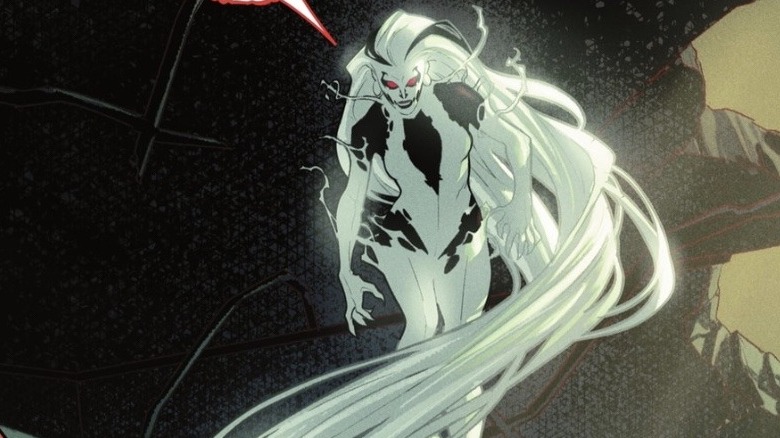 Silver Banshee floating in the air