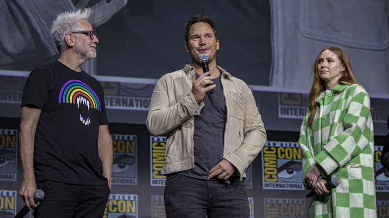 James Gunn with Guardians of the Galaxy cast members