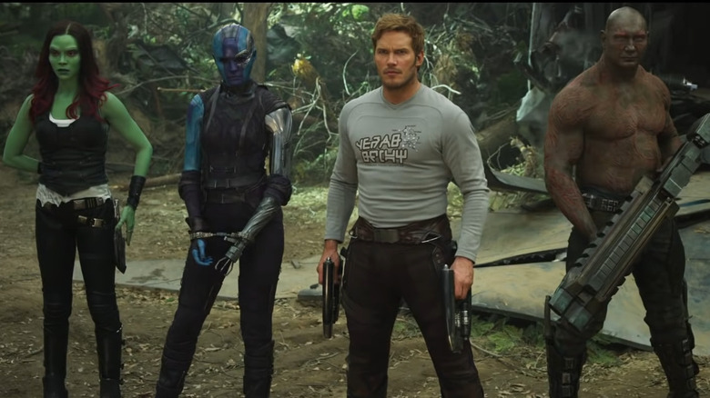 Guardians of the Galaxy posing