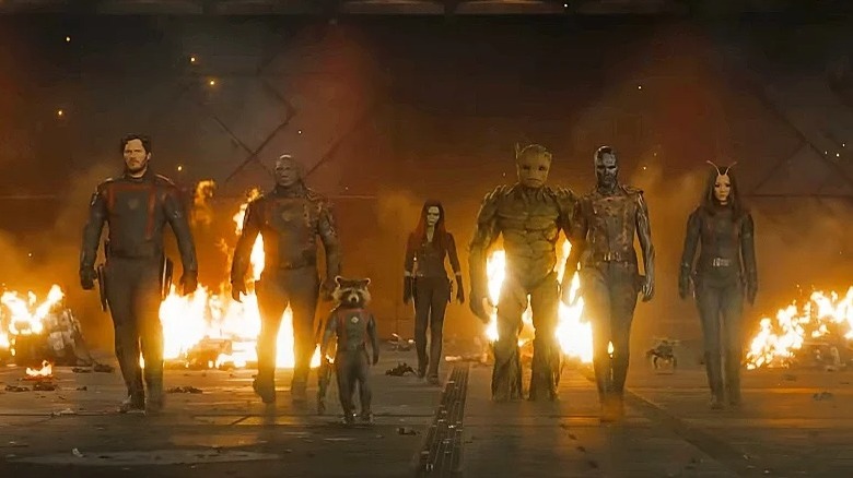 The Guardians of the Galaxy walking