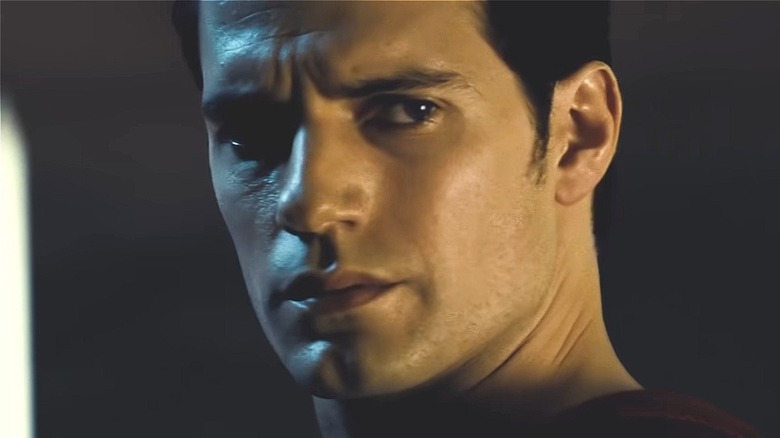 Henry Cavill looking to the side