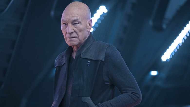 Picard looks distressed