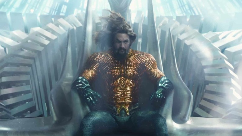 Aquaman on a throne