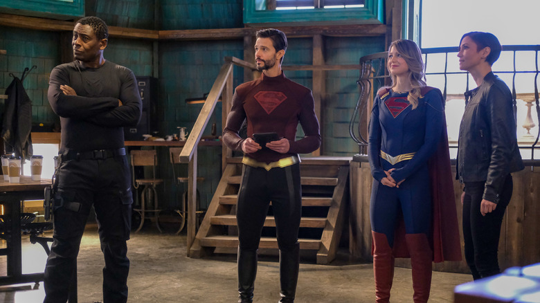 John, Zor-El, Supergirl, and Alex