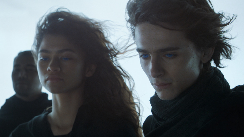 Timothee Chalamet, Zendaya blue eyes in Dune