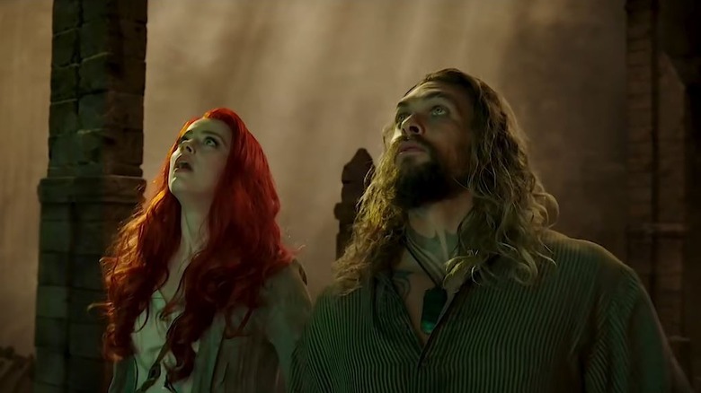 Aquaman and Mera looking up