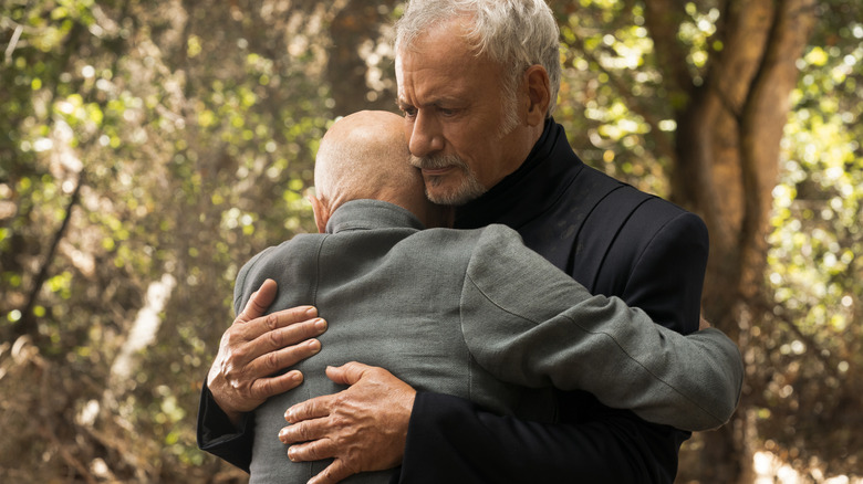 Picard hugs Q