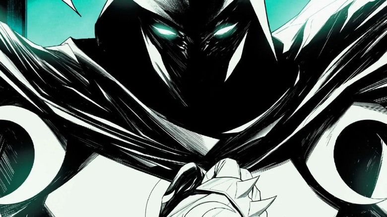 Moon Knight reaching to the sky