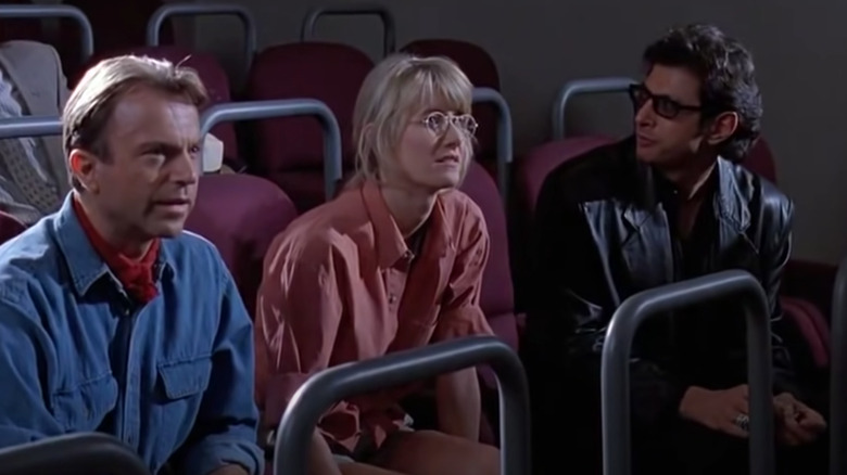 Sam Neill, Laura Dern, and Jeff Goldblum in Jurassic Park