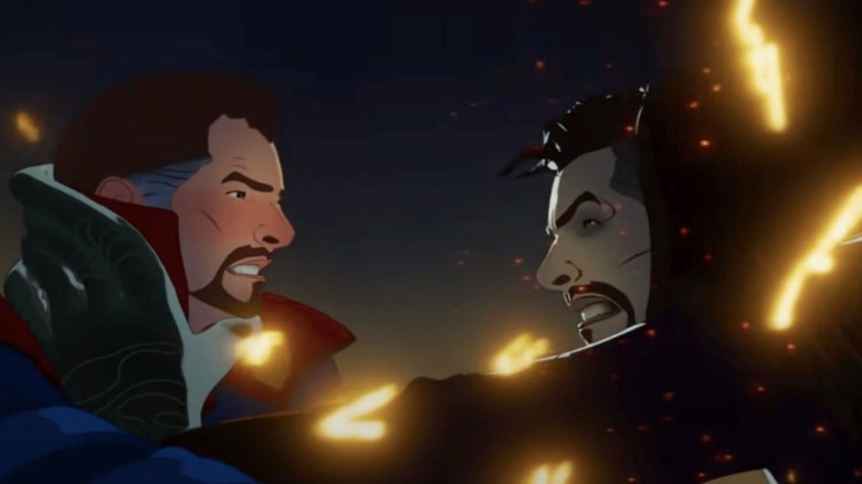 Two Doctor Strange's fighting