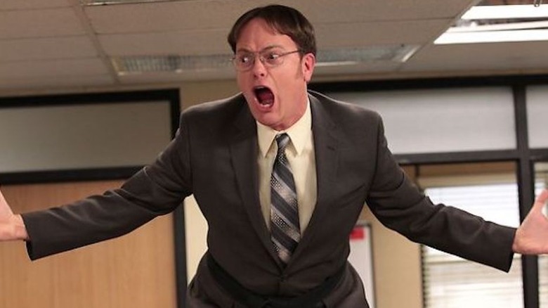 Dwight having a tantrum