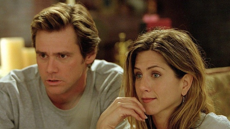 Jim Carrey and Jennifer Aniston in Bruce Almighty