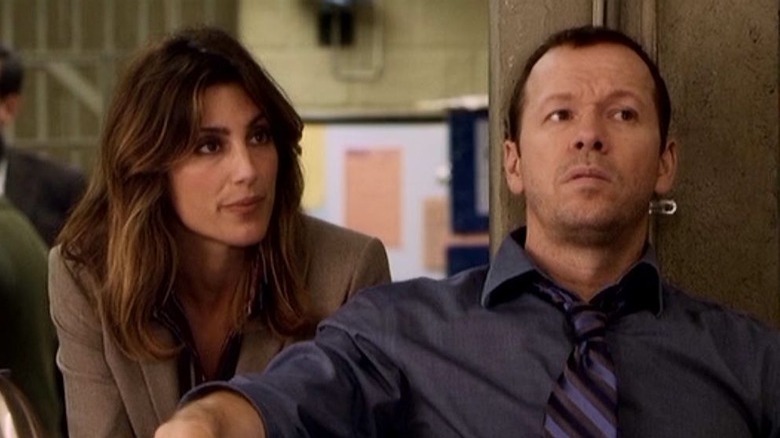 Danny Reagan and Jackie Curatola talking in Blue Bloods