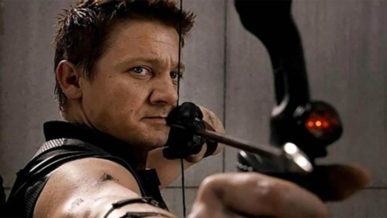 Hawkeye aiming his bow