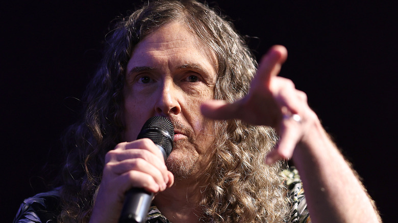 Weird Al with a microphone