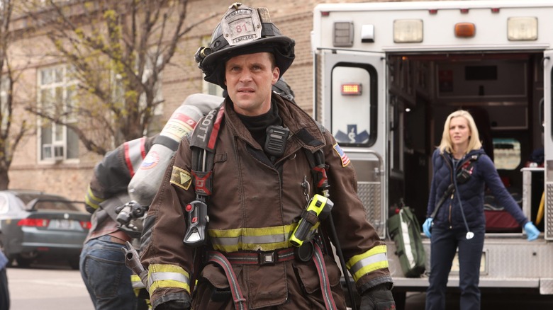 Matt Casey in fire gear