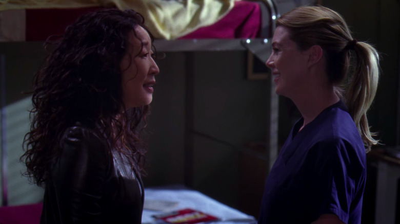 Cristina and Meredith talking