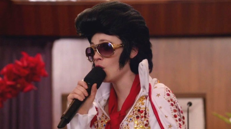 Jess in an Elvis costume