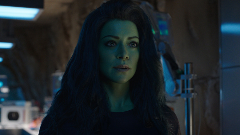 She-Hulk staring