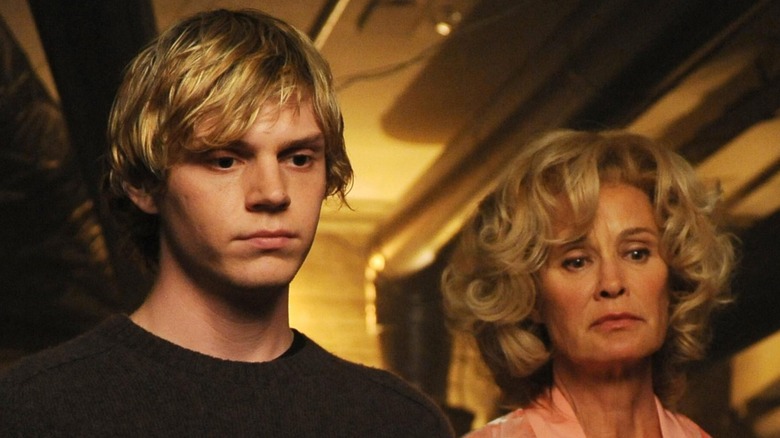 Jessica Lange and Evan Peters American Horror Story