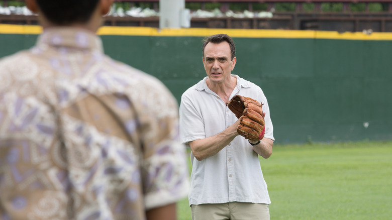 Brockmire and Charles playing catch