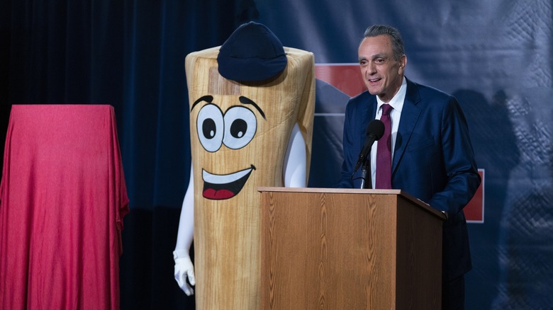 Brockmire with mascot