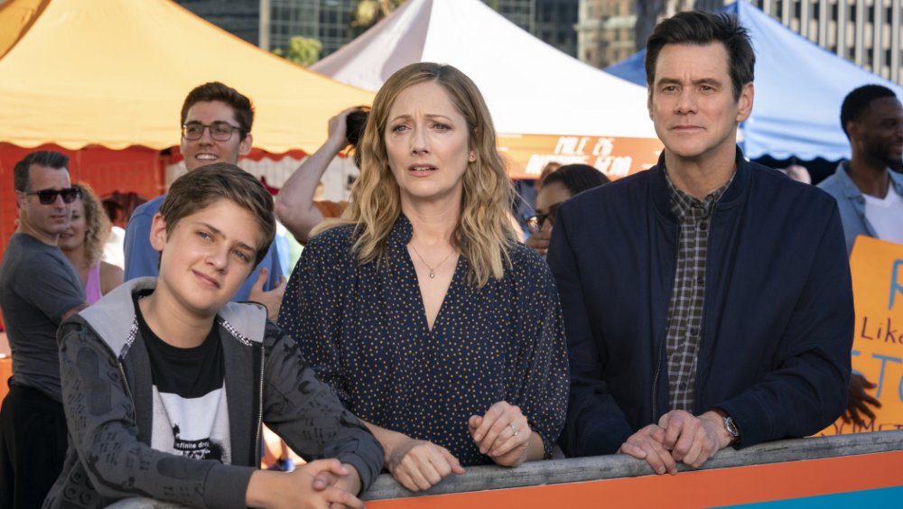 Jim Carrey, Judy Greer, and Cole Allen in Kidding