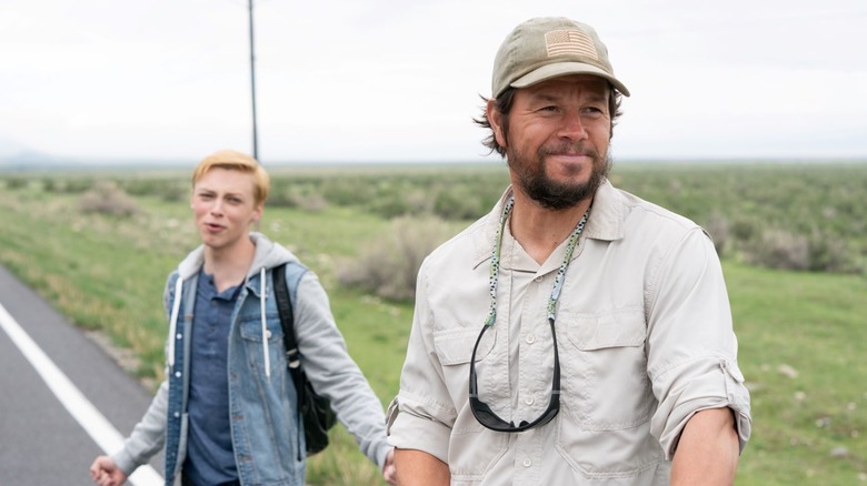 Reid Miller and Mark Wahlberg in "Joe Bell"