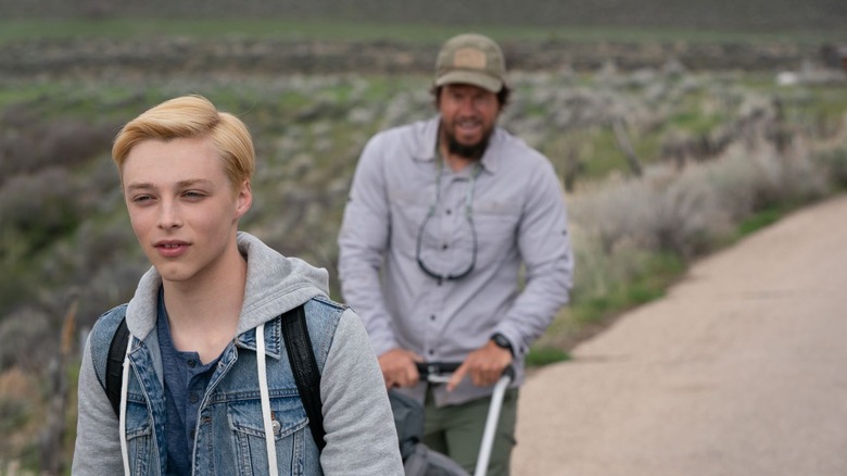 Reid Miller and Mark Wahlberg in "Joe Bell"