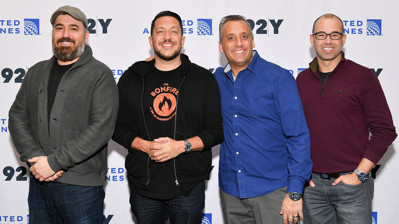 Impractical Jokers smiling at event 