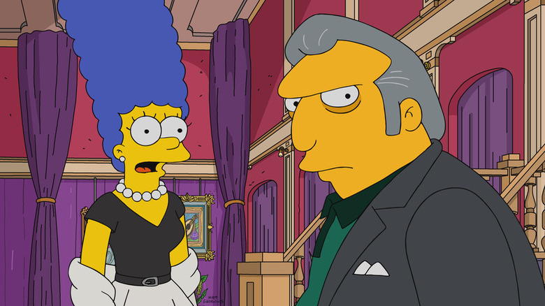 Marge and Fat Tony in The Simpsons 
