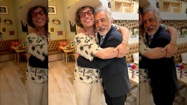 Joe Mantegna and Matthew Gray Gubler hugging