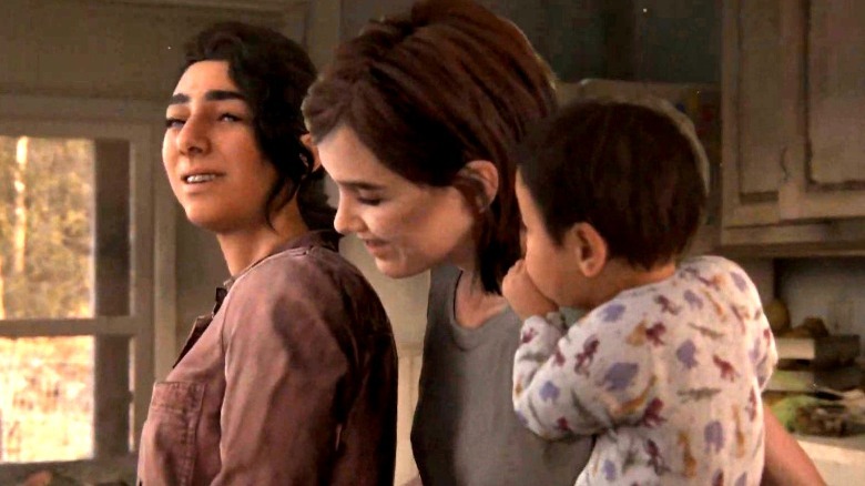 Dina, Ellie and JJ in The Last of Us Part II