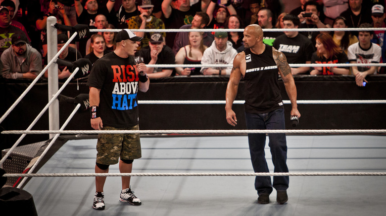 Cena and Rock in ring