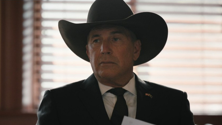 John Dutton looks smug in "Yellowstone"