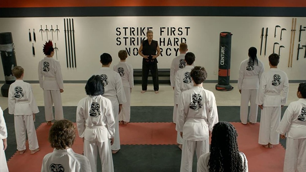 John Kreese teaching Cobra Kai students