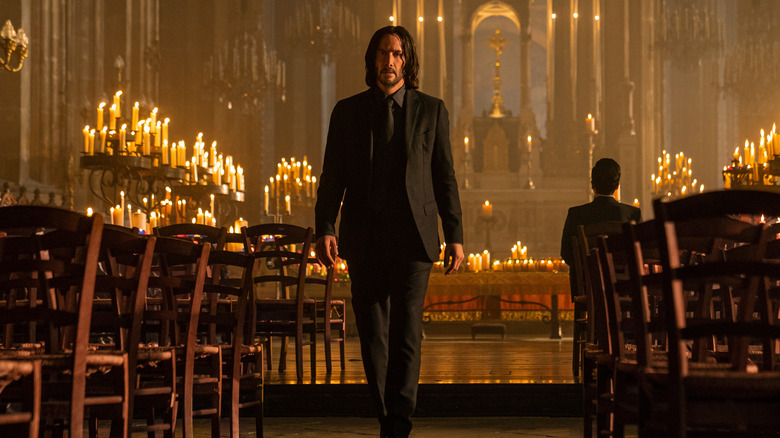 John Wick walking through church