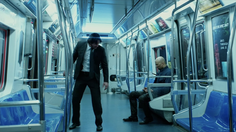 John Wick and Cassian on subway