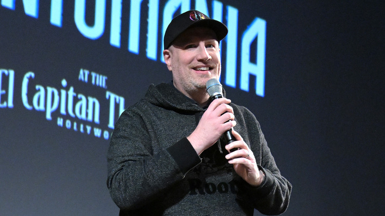 Kevin Feige talking at Ant-Man event