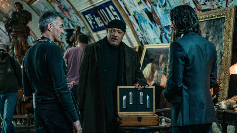 Stahelski directing Fishburne and Reeves