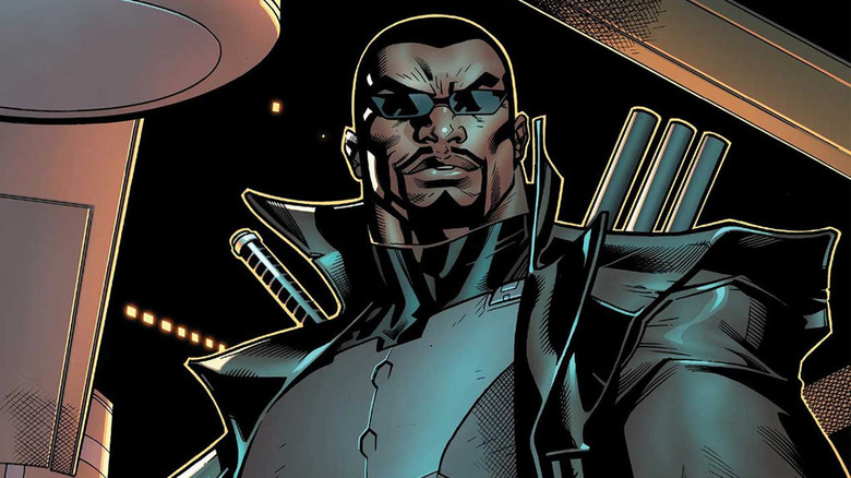 Blade in comic looking fierce