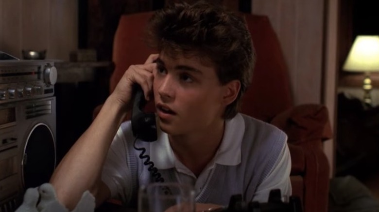 Johnny Depp on phone 1984