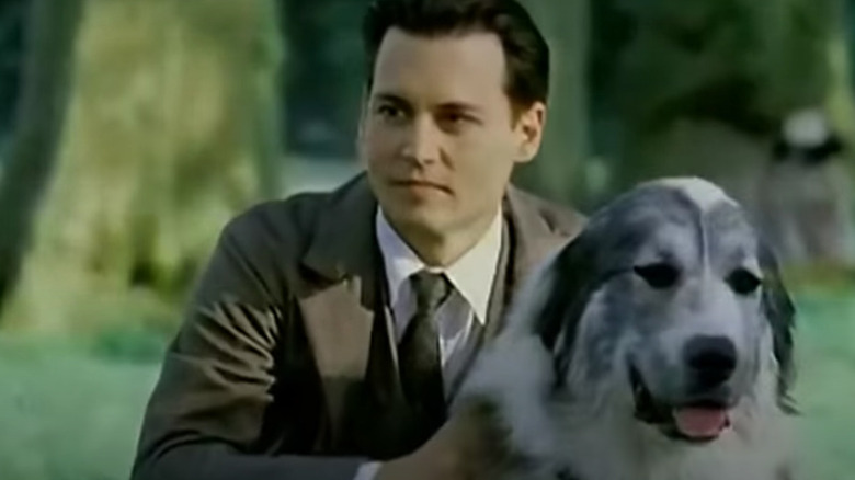Johnny Depp and a dog 